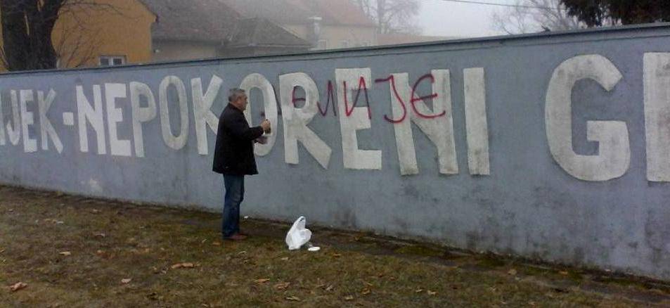 Nova srpska sramota: Delije su išarale legendarni osječki grafit