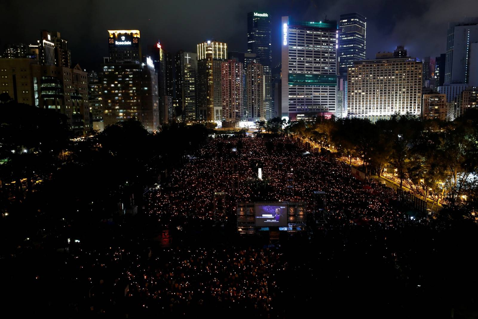 30th anniversary of the crackdown of Beijing's Tiananmen Square in 1989, in Hong Kong