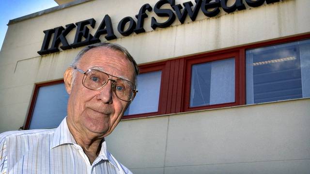 FILE PHOTO: Ingvar Kamprad, founder of Swedish multinational furniture retailer IKEA, is seen at company's head office in Almhult