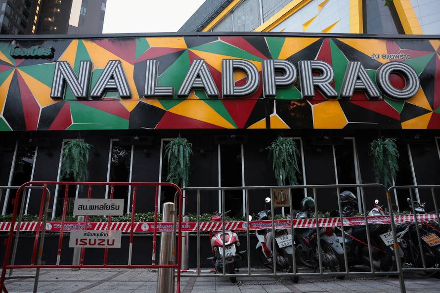 Site of a deadly fire at a pub in Bangkok