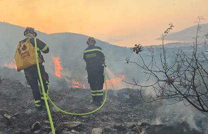 Kod Segeta Gornjeg dosad je izgorjelo više od 35 hektara, s vatrom se bori 66 vatrogasaca