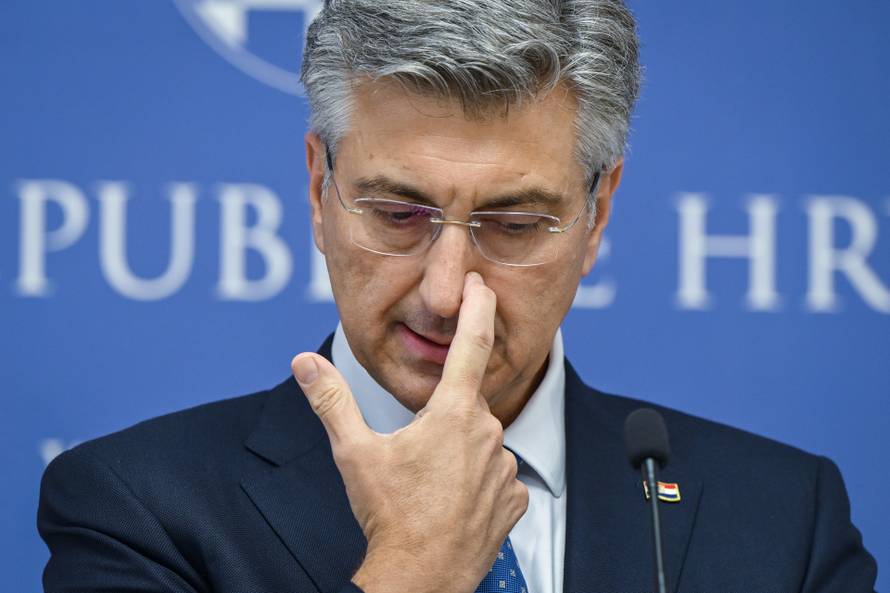 Zagreb: Konferencija za medije premijera Plenkovića nakon sastanka parlamentarne većine