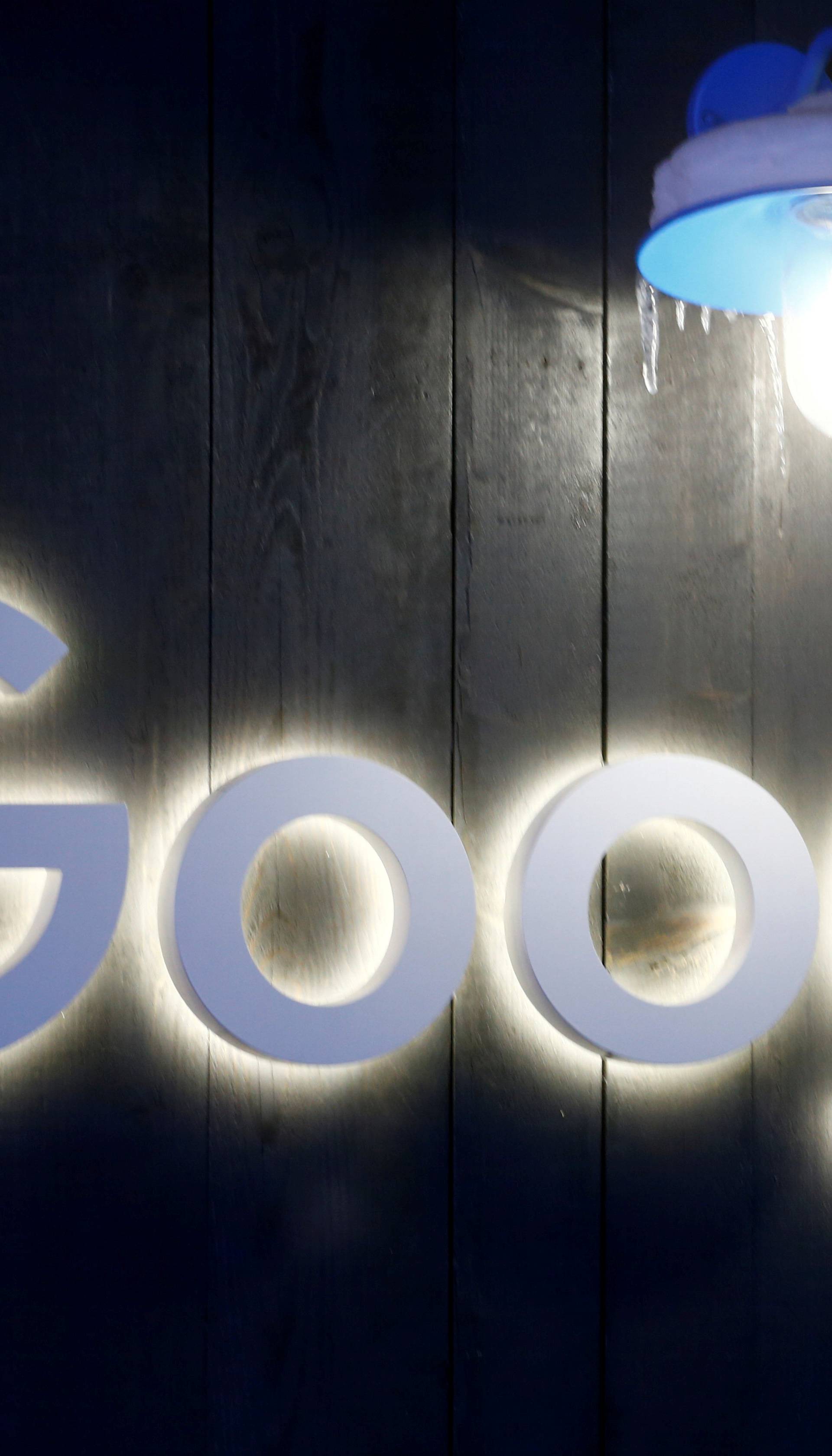 FILE PHOTO: Logo of Google is seen in Davos