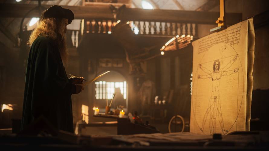 The,Blend,Of,Art,And,Science:,Documentary,Shot,Of,Leonardo