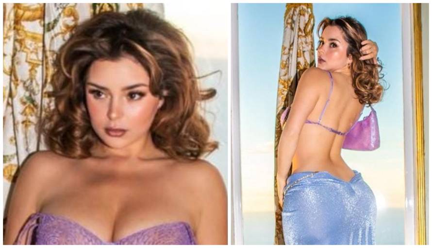 Bujna Demi Rose poput sirene na suhom: Premaleni grudnjak nije mogao zadržati sve obline