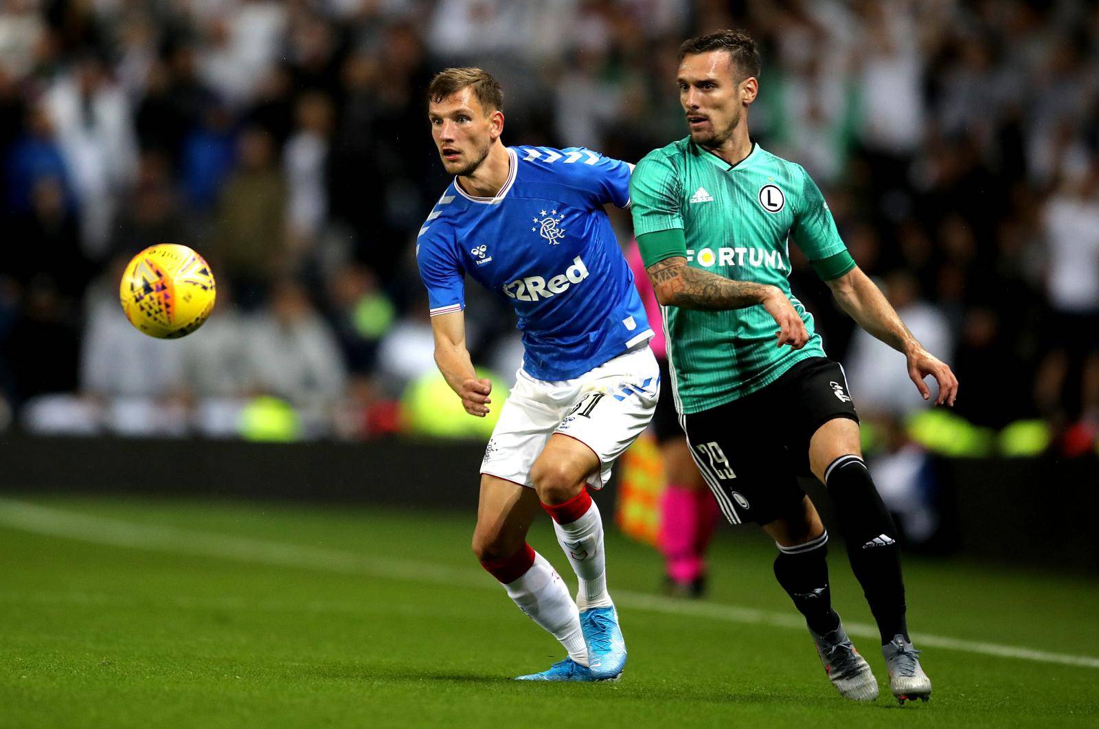 Rangers v Legia Warsaw - UEFA Europa League - Play-Off - Second Leg - Ibrox Stadium