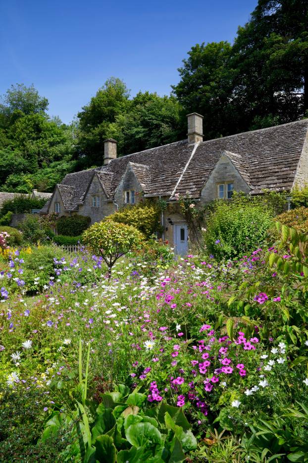 Cottages at Bibury, Gloucestershire, England