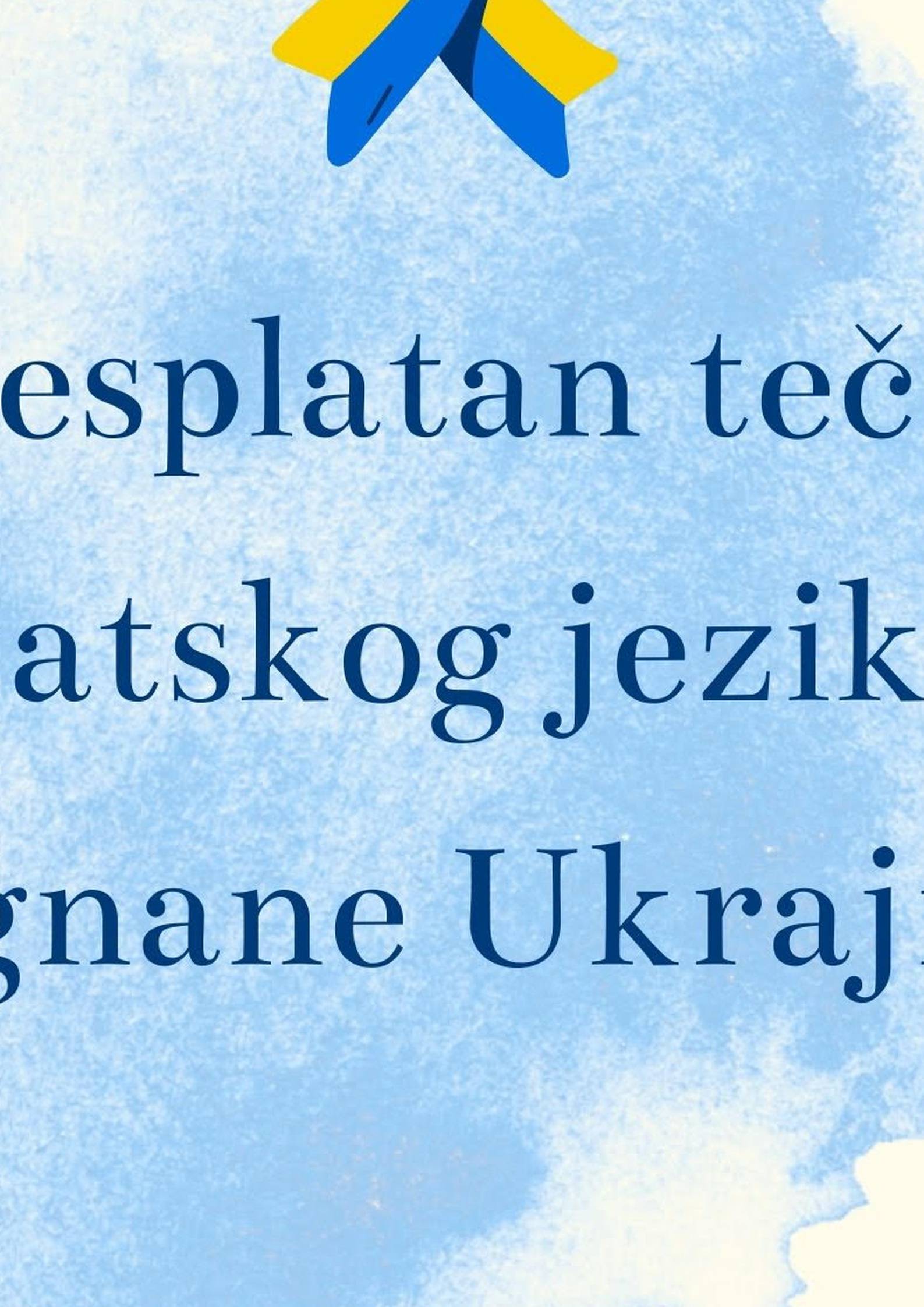 Besplatni tečaj hrvatskog jezika za Ukrajince u Sesvetama
