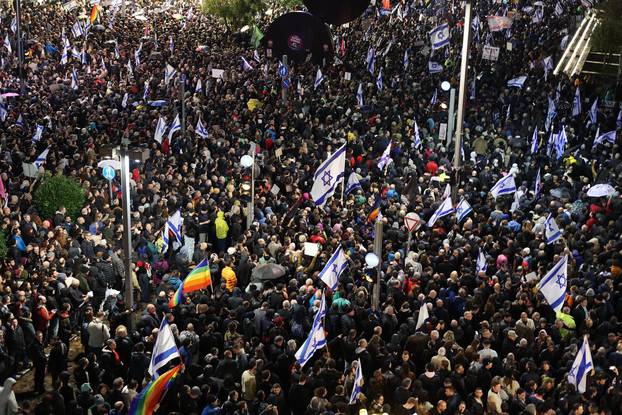 Protest against new Israeli government in Tel Aviv