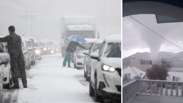 VIDEO Grčku pogodila snježna oluja: Stvorio se i snownado!