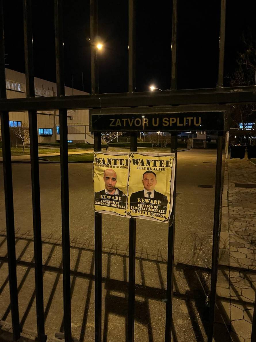 Torcida nastavlja s prijetnjama: U Splitu osvanule tjeralice za Kustićem i sudačkom komisijom
