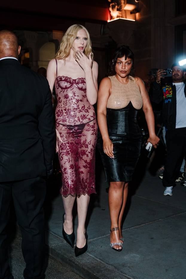 Alex Consani and Paloma Elsesser attend Met Gala afterparty at Cafe Zaffri in NYC