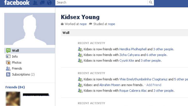 Na Facebook profilu objavljuju slike i snimke silovanja djece