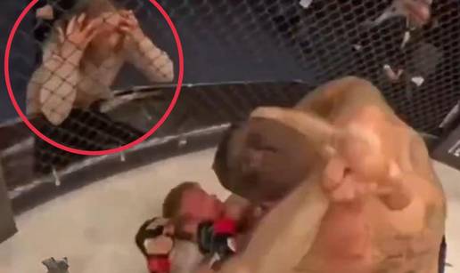 Nevjerojatan video: MMA borac primao batine u kavezu, a onda je dotrčala njegova supruga...