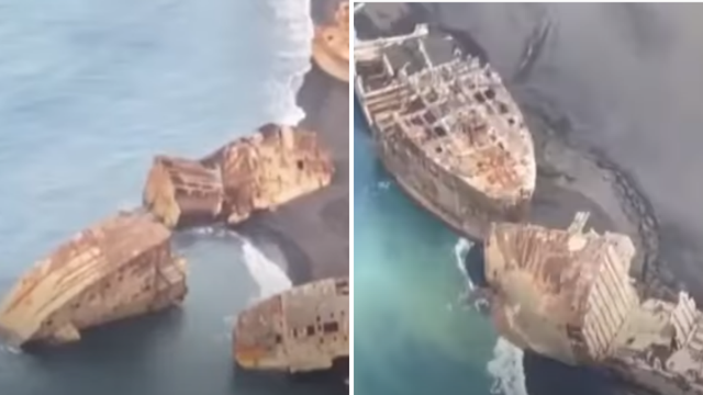 Potopljeni brodovi na Iwo Jimi isplivali na obalu zbog vulkana