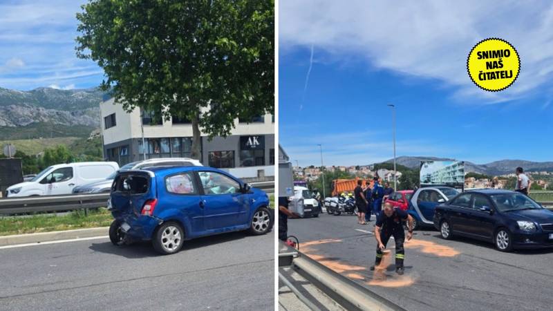 FOTO Krš i lom u Splitu: Sudar pet vozila, dvoje je ozlijeđenih