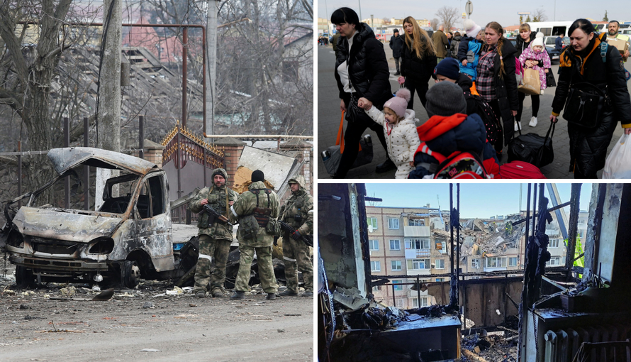 Ispred zgrade bombardiranog kazališta pisalo je "djeca". Mariupolj napustile tisuće ljudi