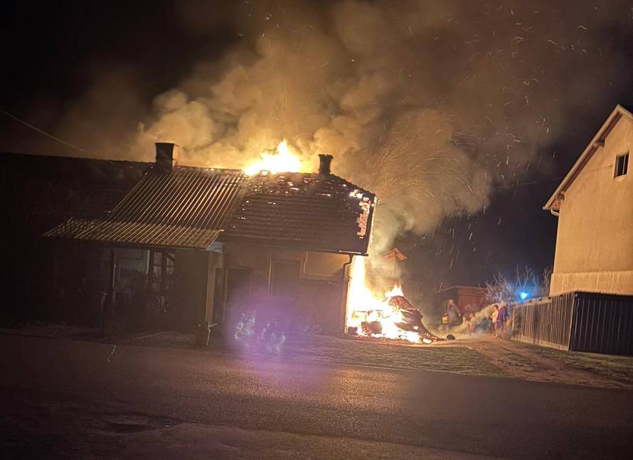 VIDEO Strašni prizori kraj Križa: 'Trčali smo van, od požara smo spašavali samo živu glavu'