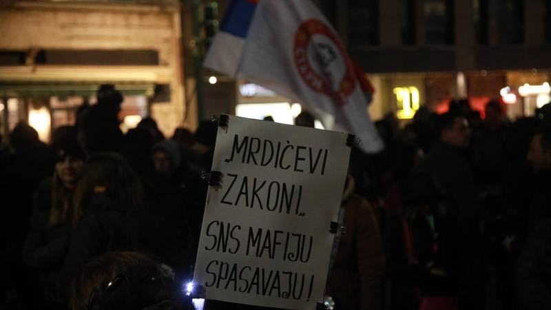 FOTO Studenti u Beogradu prosvjeduju zbog novih zakona