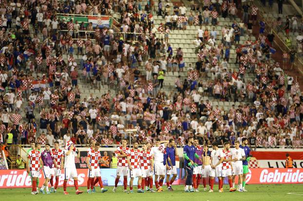 Hrvatski reprezentativci zahvalili su se navijačima na tribini