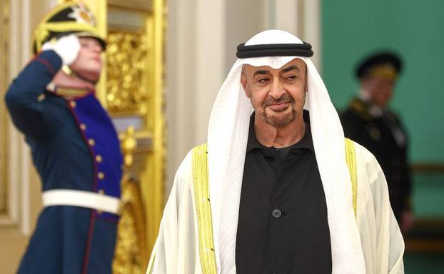 Vladimir Putin holds talks at the Kremlin with the President of the United Arab Emirates, Mohammed bin Zayed Al Nahyan, who is in Russia on an official visit.