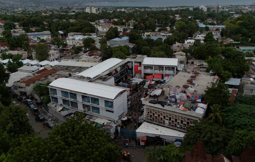 Violence-displaced victims shelter in Port-au-Prince