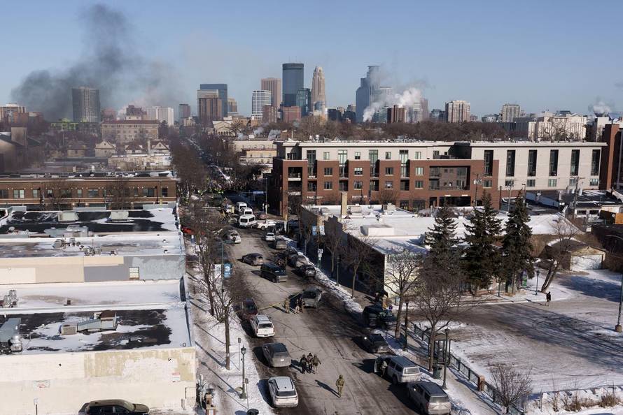 Protest after federal agents fatally shot a man while trying to detain him, in Minneapolis