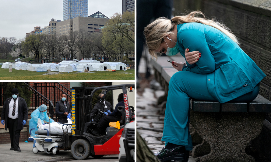 Stravična simbolika: Teniski Corona Park postaje bolnica