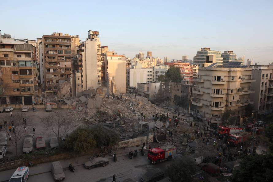 Aftermath of an Israeli strike, in Beirut