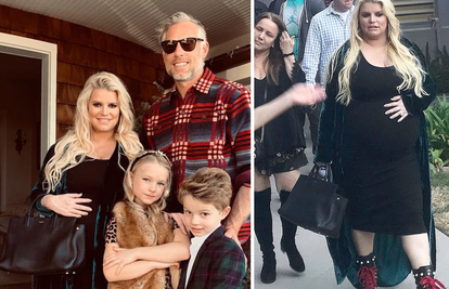 Božićno jutro u crkvi: Jessica Simpson 'broji sitno' do poroda