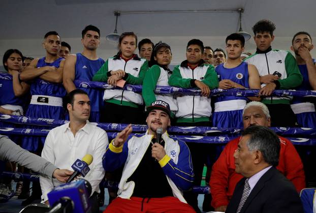 Mexican-American heavyweight champion Andy Ruiz Jr. attends event in Mexico City