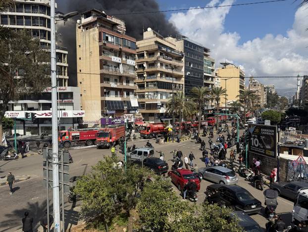 Site of Israeli strike in Beirut