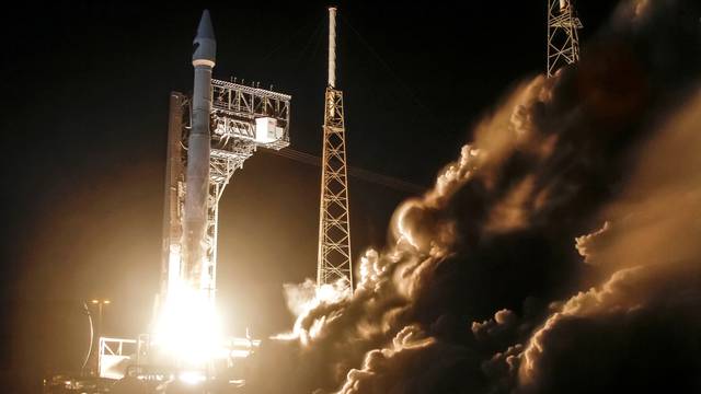 NASA's Lucy spacecraft, atop a United Launch Alliance Atlas 5 rocket, launches from Cape Canaveral Space Force Station