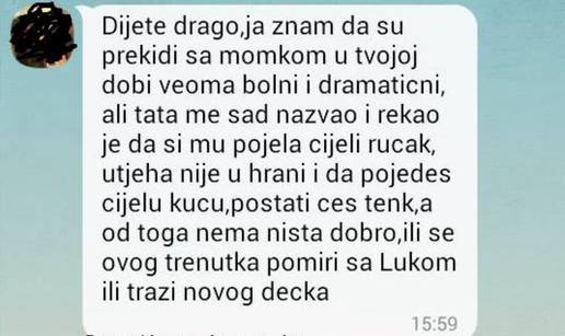 SMS-ovi roditelja: 'Nađi dečka i prestani jesti, bit ćeš ko tenk'