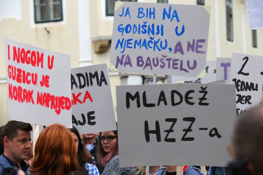 Prosvjed mladih: 'U Njemačku bih na odmor, a ne na bauštelu'
