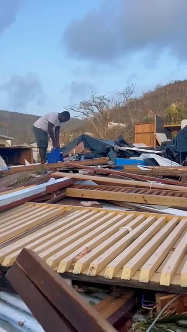 Grenada's PM Mitchell assesses damage following Hurricane Beryl, in Carriacou