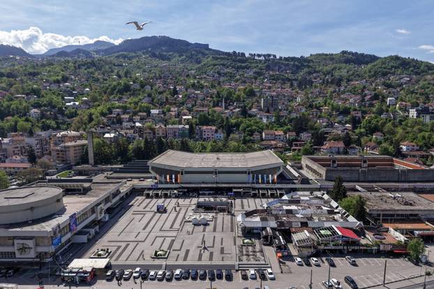 Sarajevo: Pogled iz zraka na dvoranu Skenderija