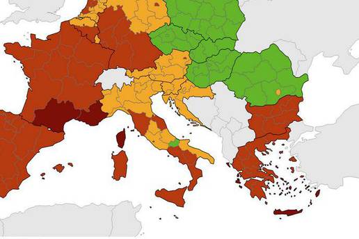 Objavljena nova korona karta - Hrvatska i dalje u narančastom