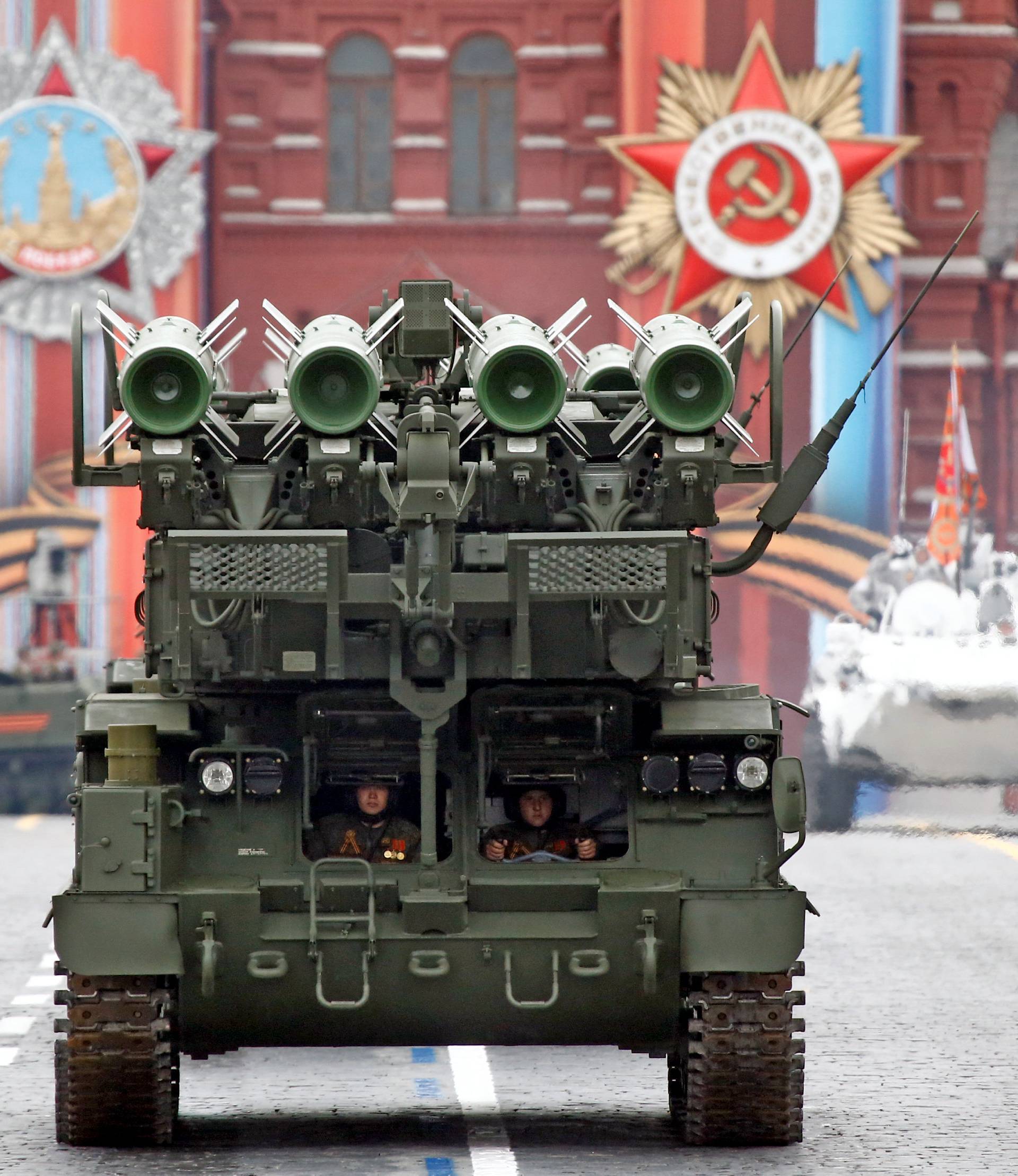 Russian army parade marking the World War II anniversary in Moscow