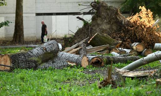 Park mladenaca u Zagrebu još nije počišćen od oluje iz srpnja