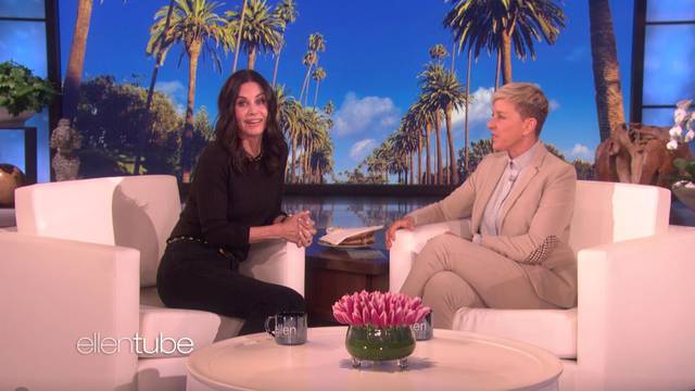 Courteney Cox reveals relationship with Johnny McDaid is stronger since calling off their engagement, as she appears on The Ellen Show