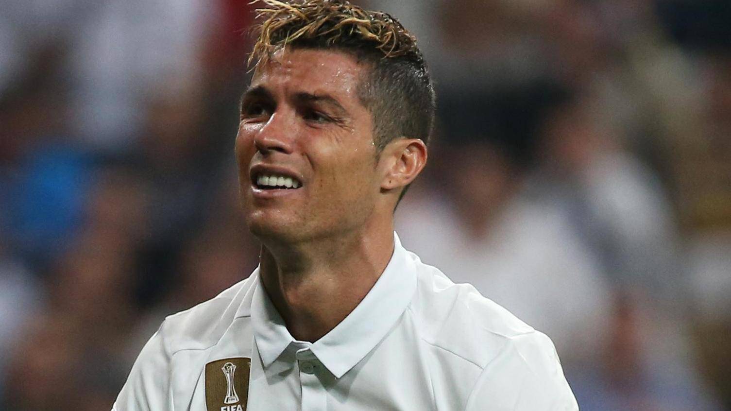 Real Madrid's Cristiano Ronaldo looks dejected after missing a chance to score