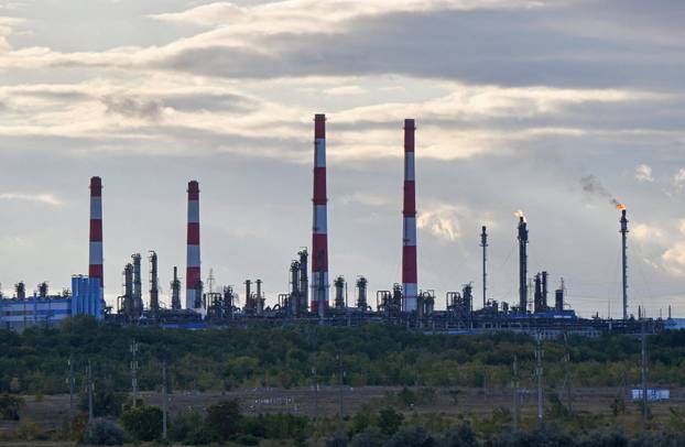 FILE PHOTO: A view shows a gas processing plant in Orenburg Region, Russia