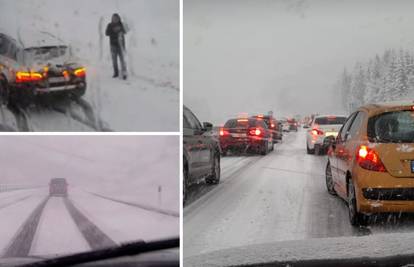 VIDEO Snijeg stvorio kaos na cestama: 'Ljudi su gurali aute, ralice nisu mogle doći od gužve'