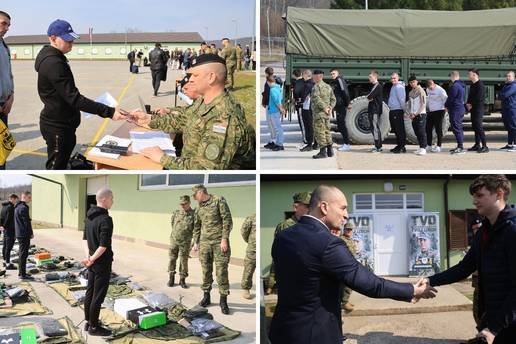 MEGA GALERIJA Prvi dan vojnog roka: Pogledajte kako je bilo u Slunju. Ro&ccaron;nike do&ccaron;ekao Anu&scaron;i&cacute;