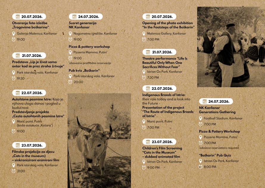 Boškarini preuzimaju pozornicu: U Kanfanaru stiže tjedan tradicije, zabave i dobre hrane