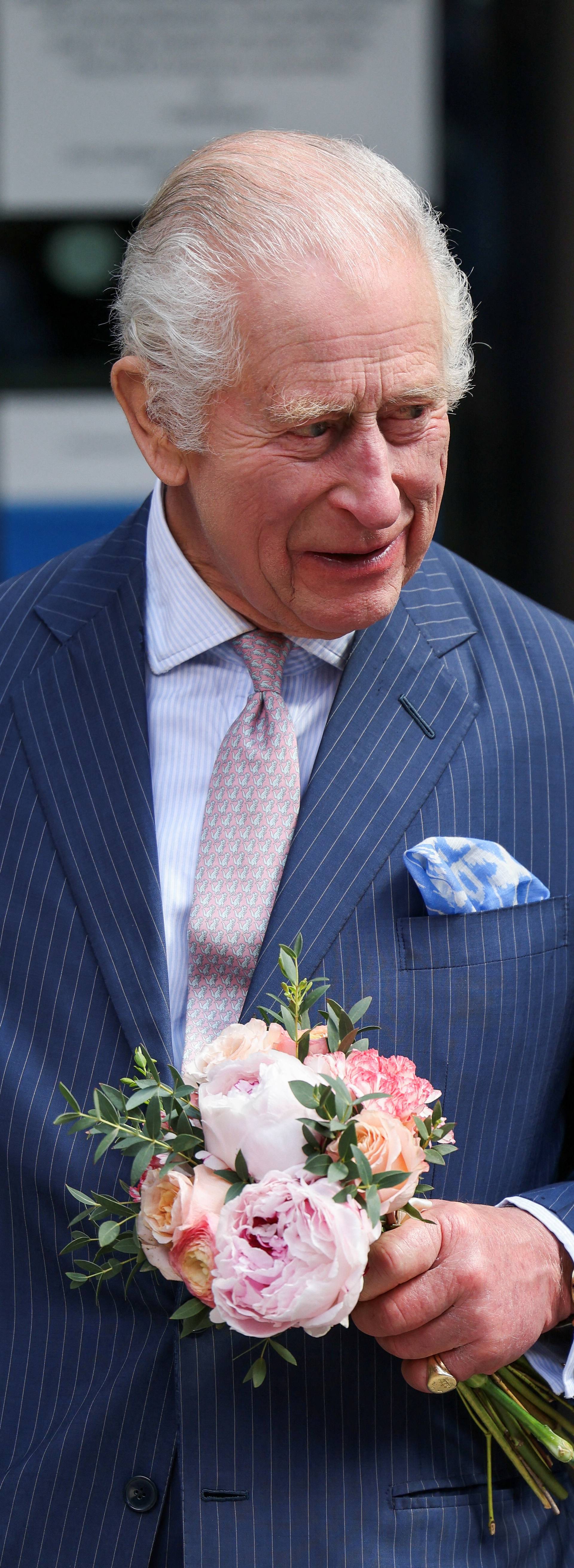 Britain's King Charles and Queen Camilla visit the University College Hospital Macmillan Cancer Centre, in London