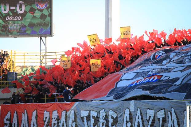 Pula: Navijači Hajduka na susretu 16. kola HNL-a Istra 1961 - Hajduk