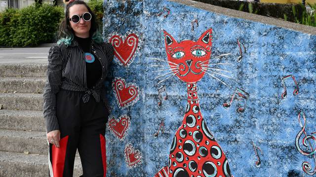 FOTO Kakva podrška! Umjetnica Maja oslikala mural za Lasagnu