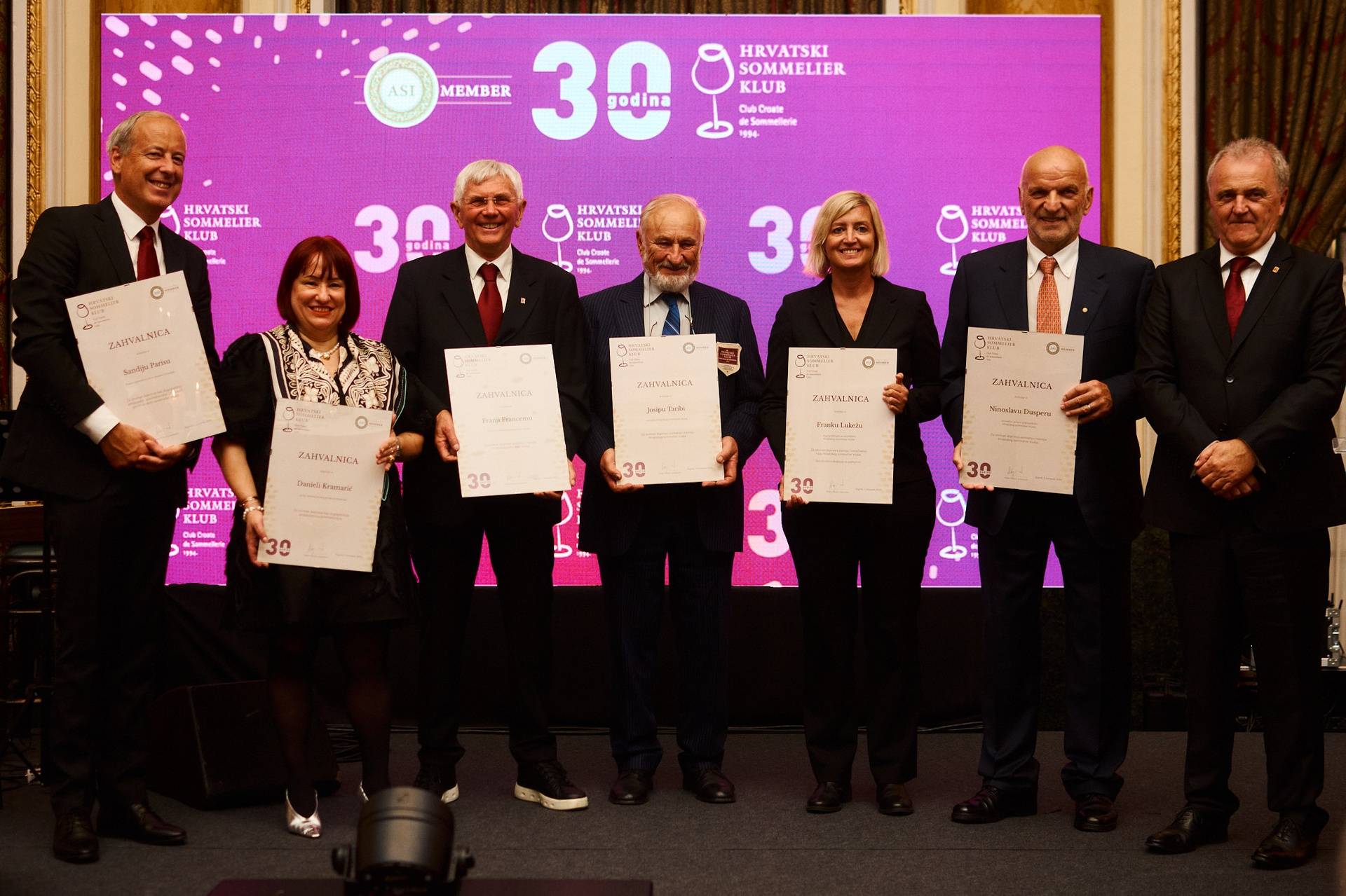 Gala večerom Hrvatski sommelier klub proslavio 30 godina članstva u udruzi ASI